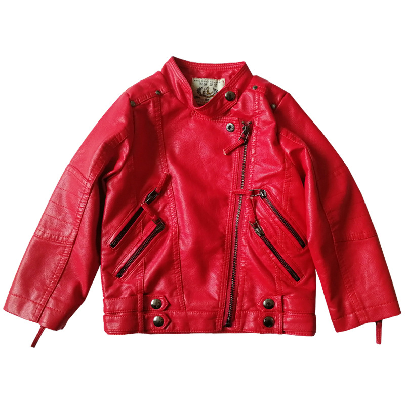 Streetwear Brand Photography - Meninas natal vermelho motocicleta jaqueta de