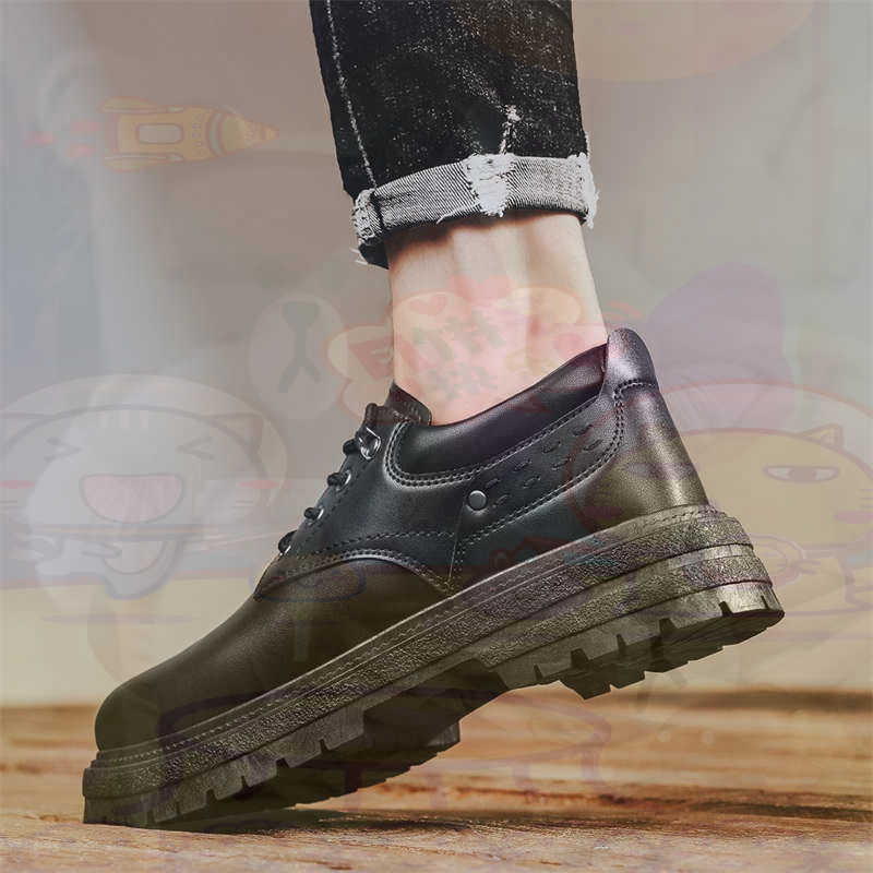 Streetwear Brand Best - Escuro natural couro moda formadores tênis