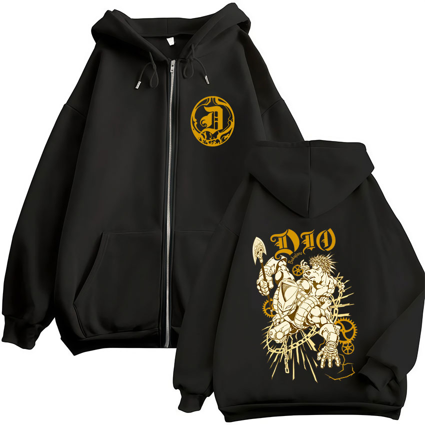 Streetwear Brand Paris - Hoodies com Zíper do Anime Jojo