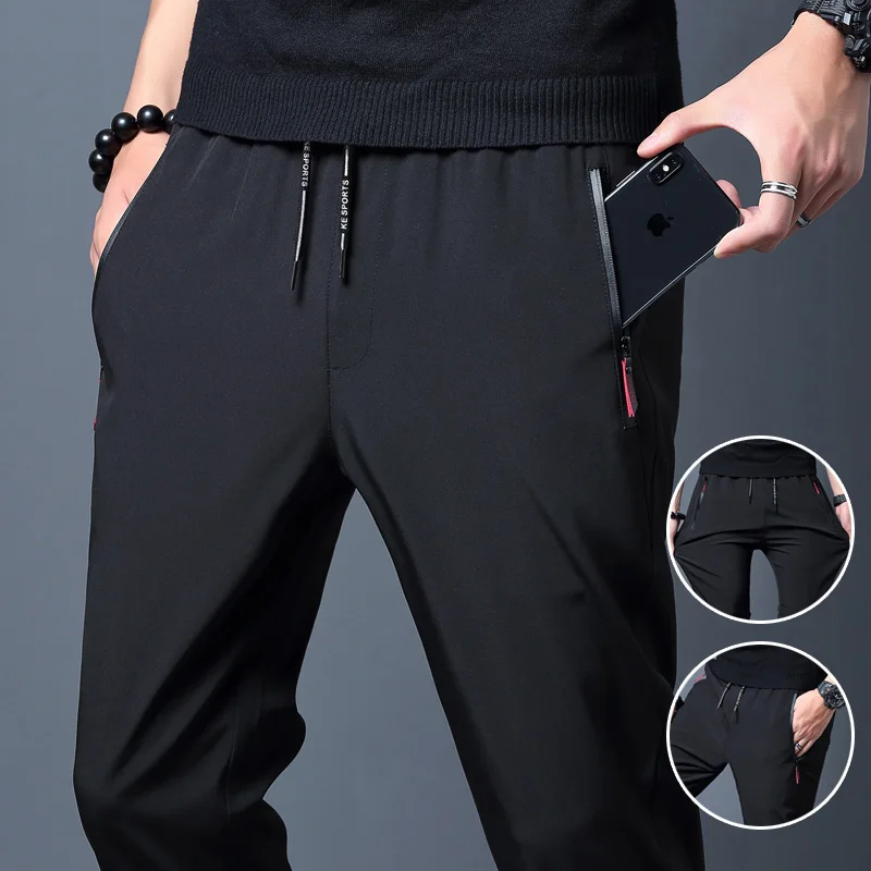 Streetwear Brand - Calças casuais masculinas em linha reta
