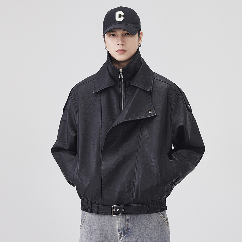 Streetwear Brand Clothing - Outono inverno jaqueta de couro dos