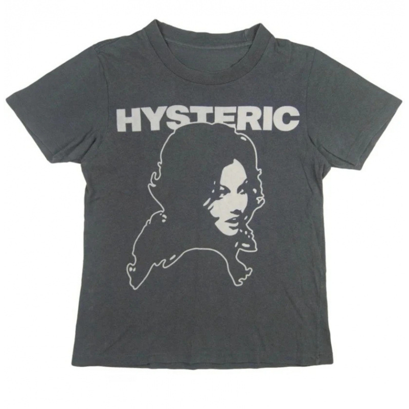 Women Streetwear Brand - Camiseta Vintage com Retrato de Menina,
