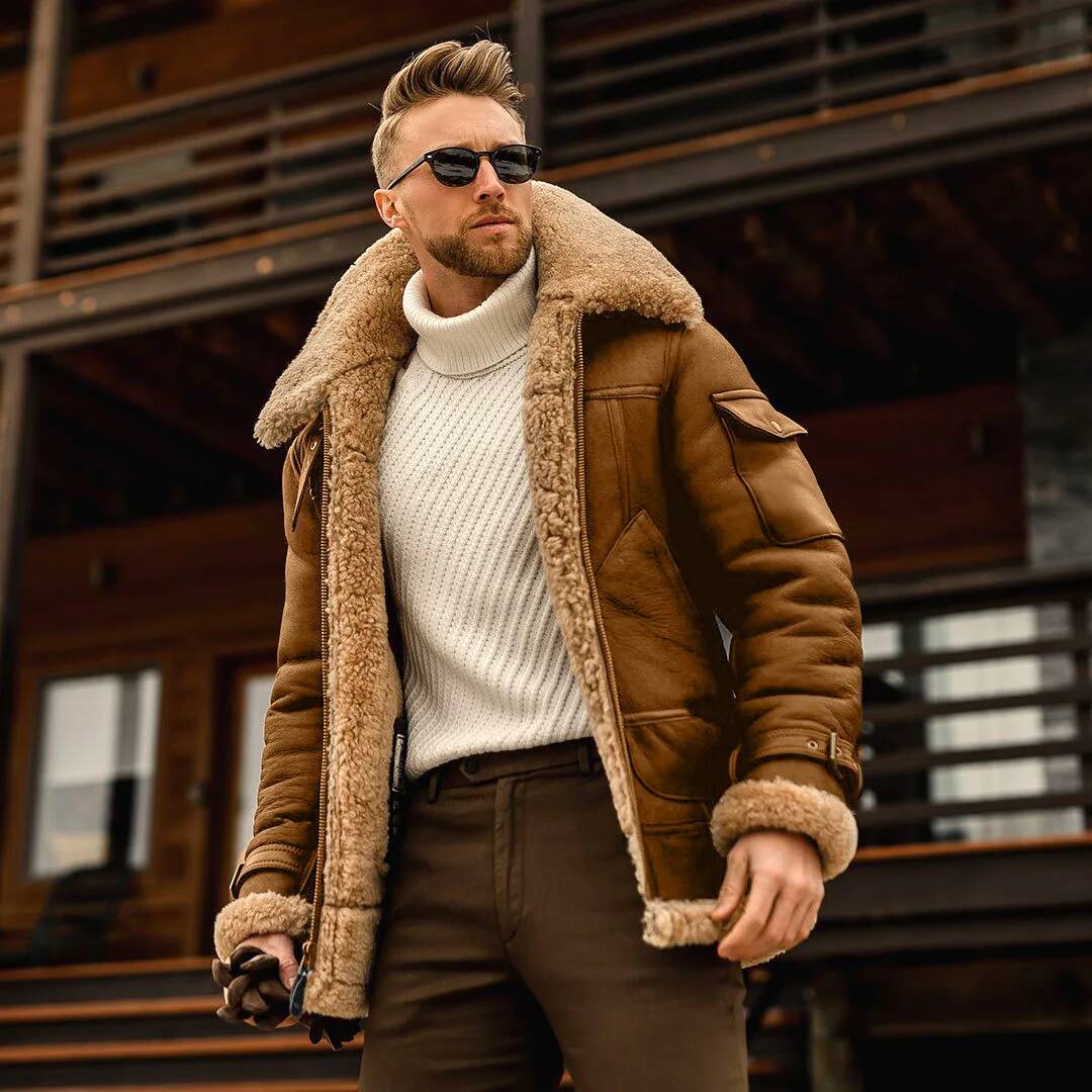 Brand Streetwear Taiwan - Jaqueta Masculina de Couro Oversize Vintage