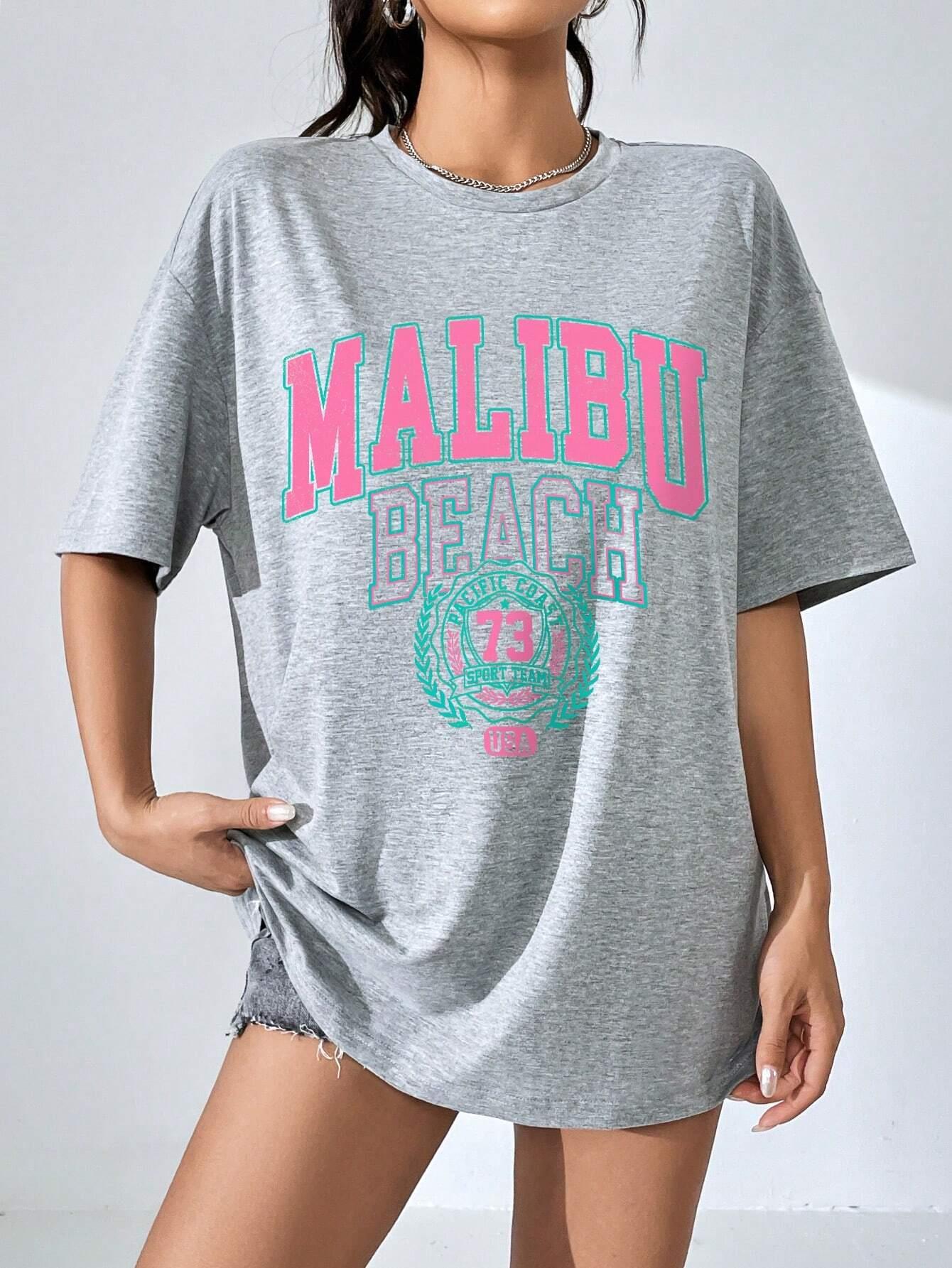 Malibu praia carta impressão d - Streetwear Brand Clothing avaliação e preço
