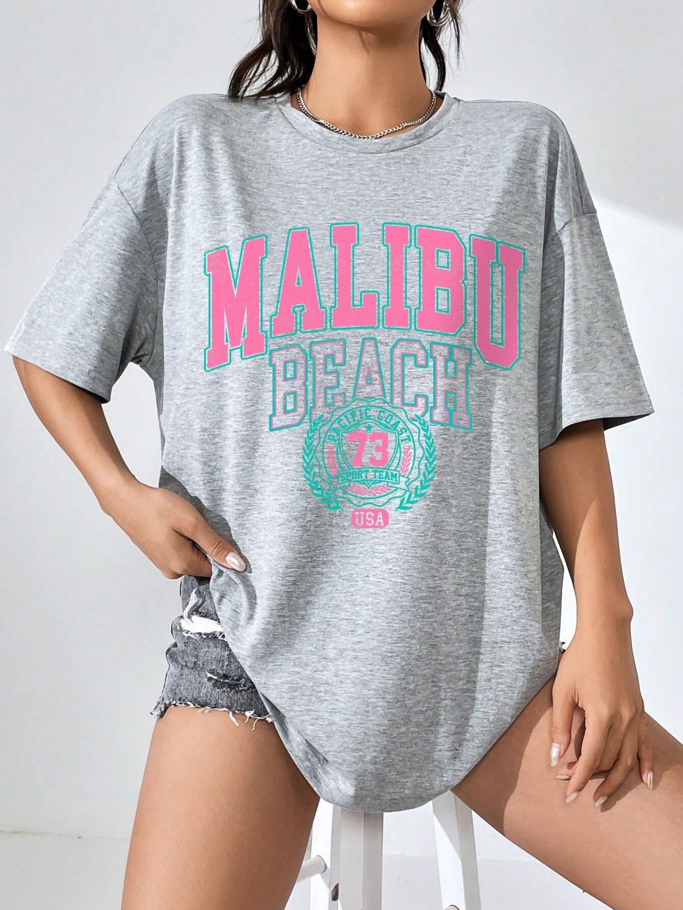 Malibu praia carta impressão d - Streetwear Brand Clothing avaliação e preço