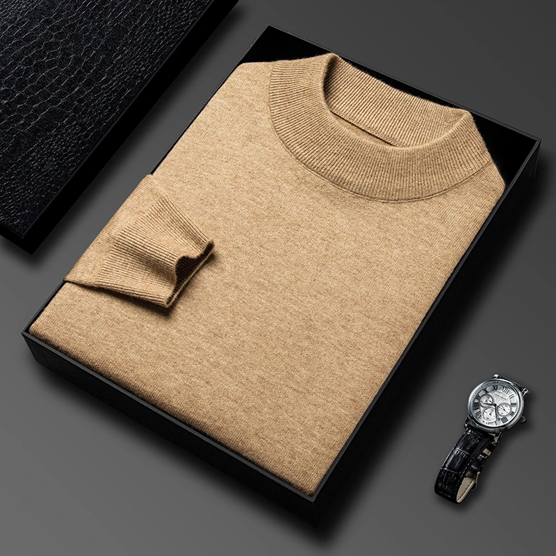 Meia gola alta malhas camisola - Streetwear Brand avaliação e preço