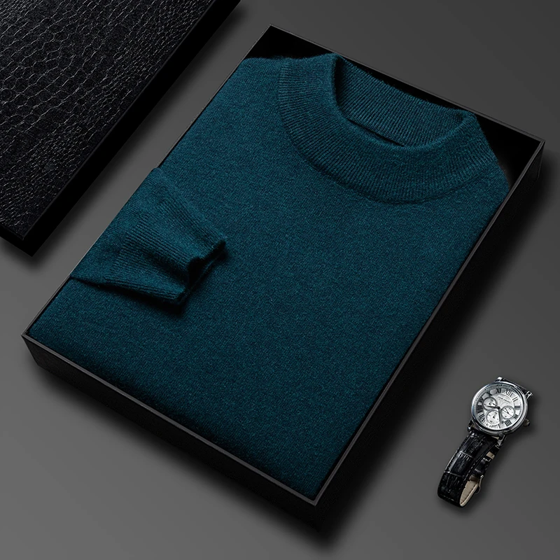 Meia gola alta malhas camisola - Streetwear Brand avaliação e preço
