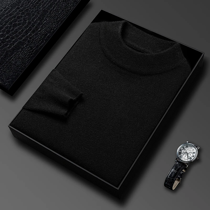 Meia gola alta malhas camisola - Streetwear Brand avaliação e preço