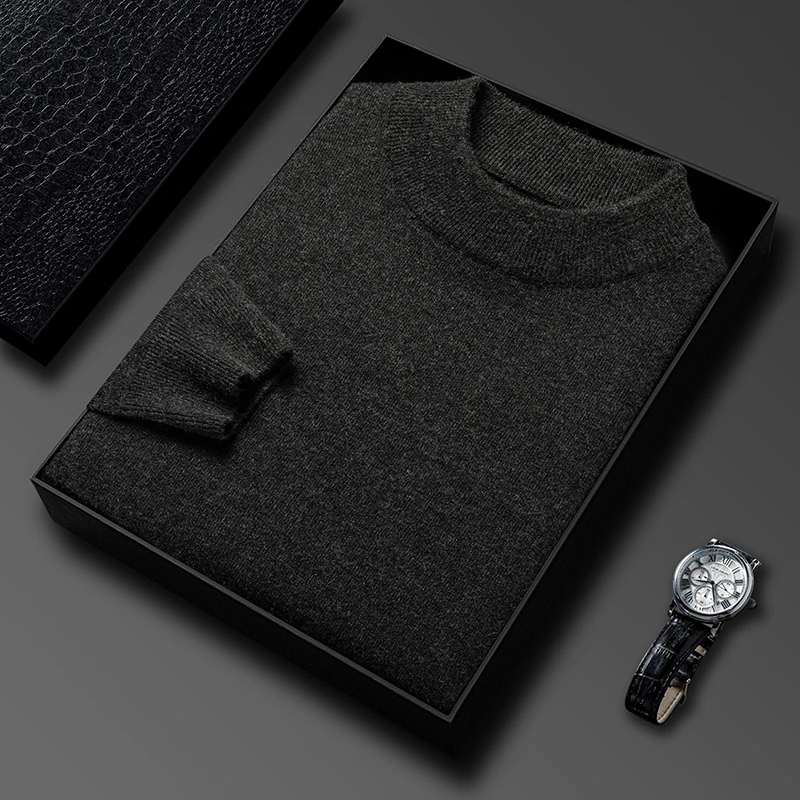 Meia gola alta malhas camisola - Streetwear Brand avaliação e preço