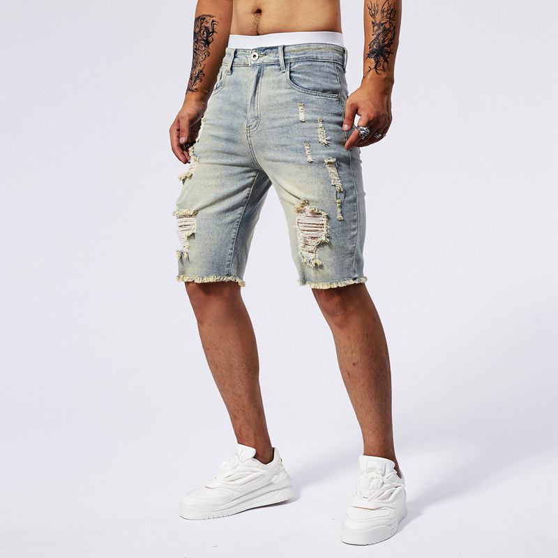 2025 verão novos homens rasgad - Streetwear Brand avaliação e preço