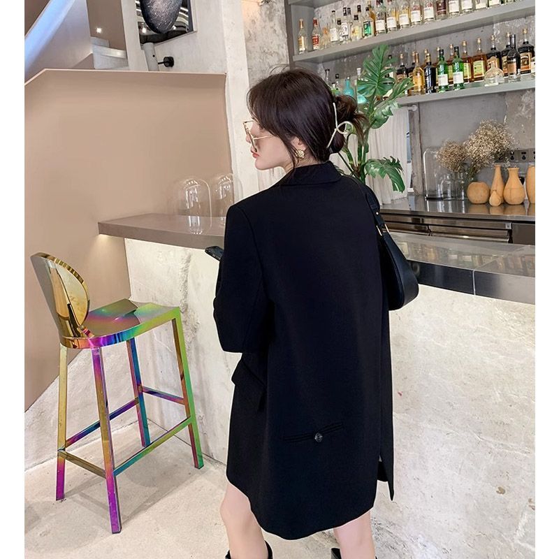 Blazer preto de manga comprida - Streetwear Brand Clothing avaliação e preço
