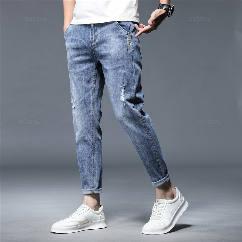 Calças Jeans Masculinas de Alg - Streetwear Brand Korea avaliação e preço