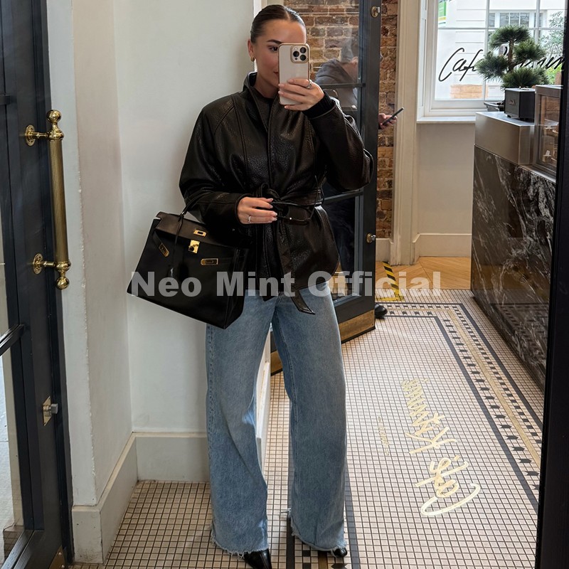 Casaco Feminino de Couro Sinté - Women Streetwear Brand avaliação e preço